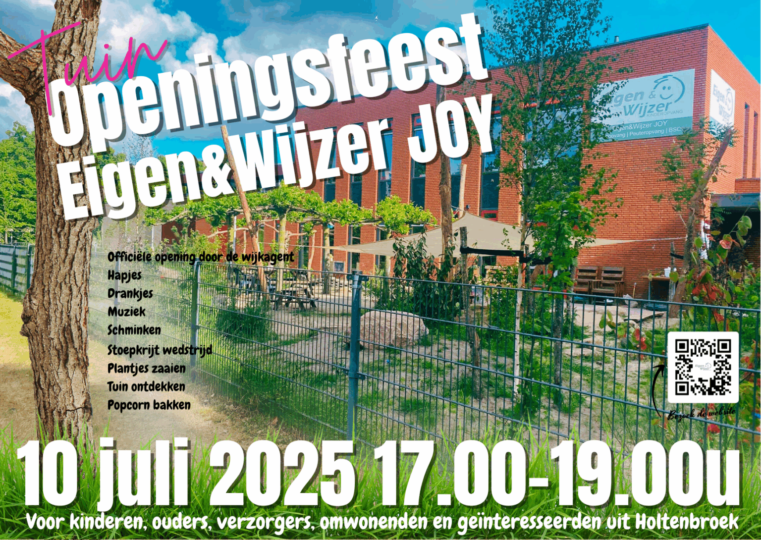 officiële opening tuin kinderopvang JOY in Zwolle